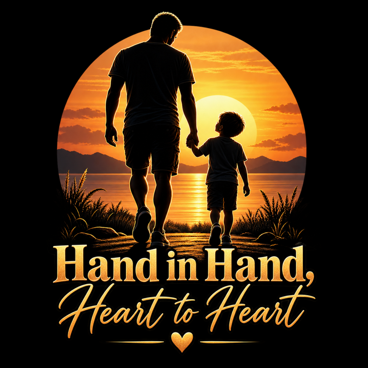 Hand in Hand, Heart to Heart – Father & Son Design