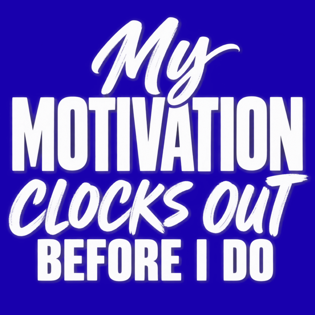 My Motivation Clocks Out Before I Do. – Workplace Humor Design